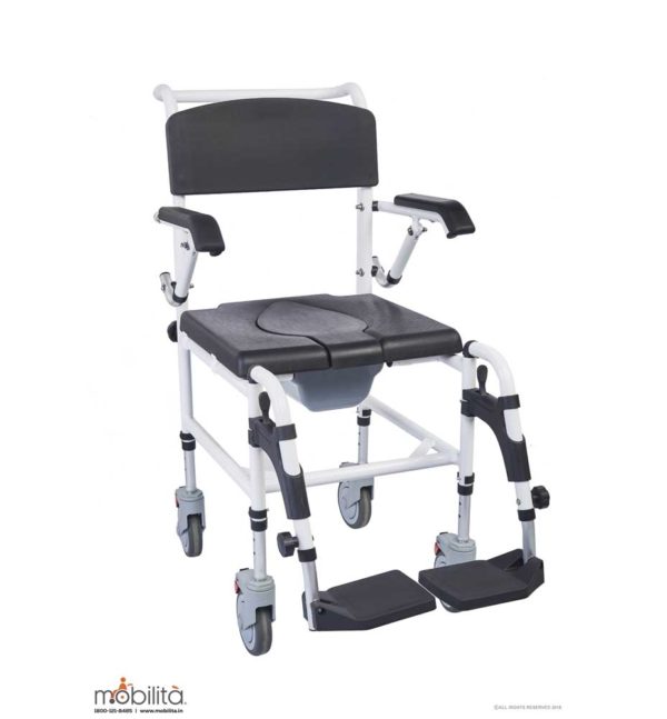 Deluxe Aluminum Shower Commode Chair